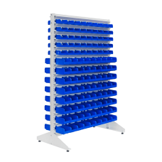 Dėžučių stovas, dvipusis, su 216 dėžutėmis, 1500 mm
