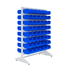 Dėžučių stovas, dvipusis, su 96 dėžutėmis, 1500 mm