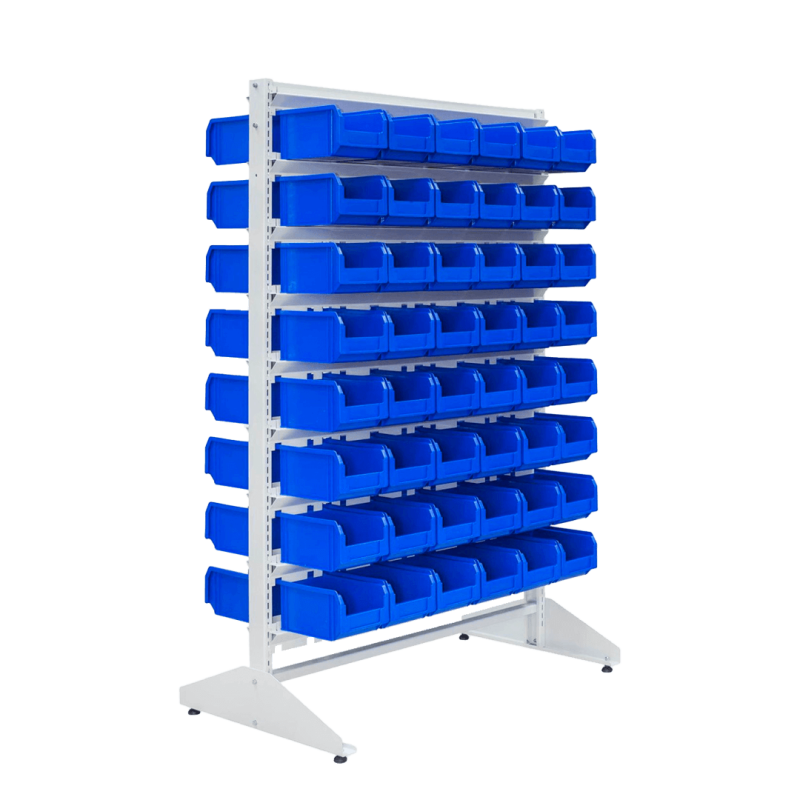 Dėžučių stovas, dvipusis, su 96 dėžutėmis, 1500 mm