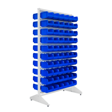 Dėžučių stovas, dvipusis, su 120 dėžutėmis, 1800 mm